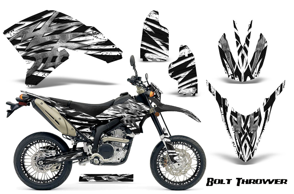 Yamaha WR250X R Graphics Kit Bolt Thrower White NP Rims